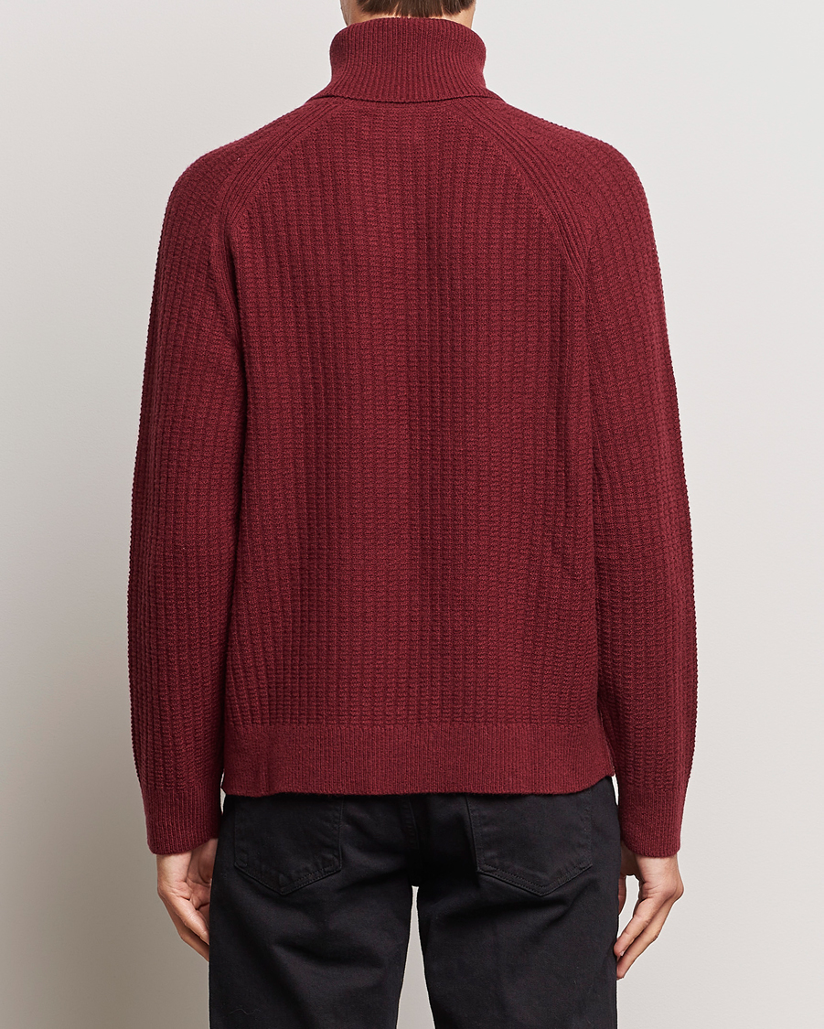 Herre | Trøjer | GANT | Lambswool Textured Rollneck Plumped Red