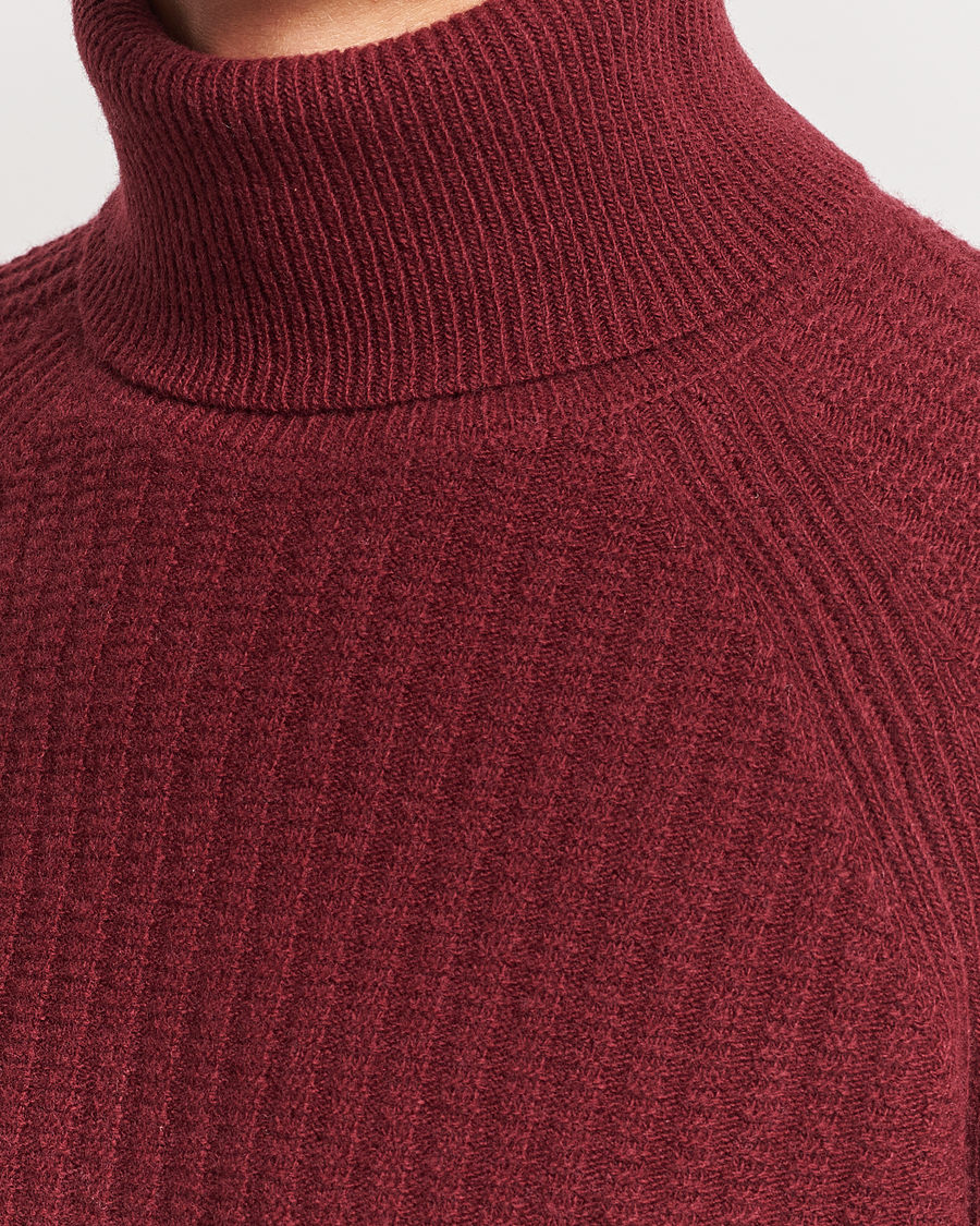 Herre | Trøjer | GANT | Lambswool Textured Rollneck Plumped Red