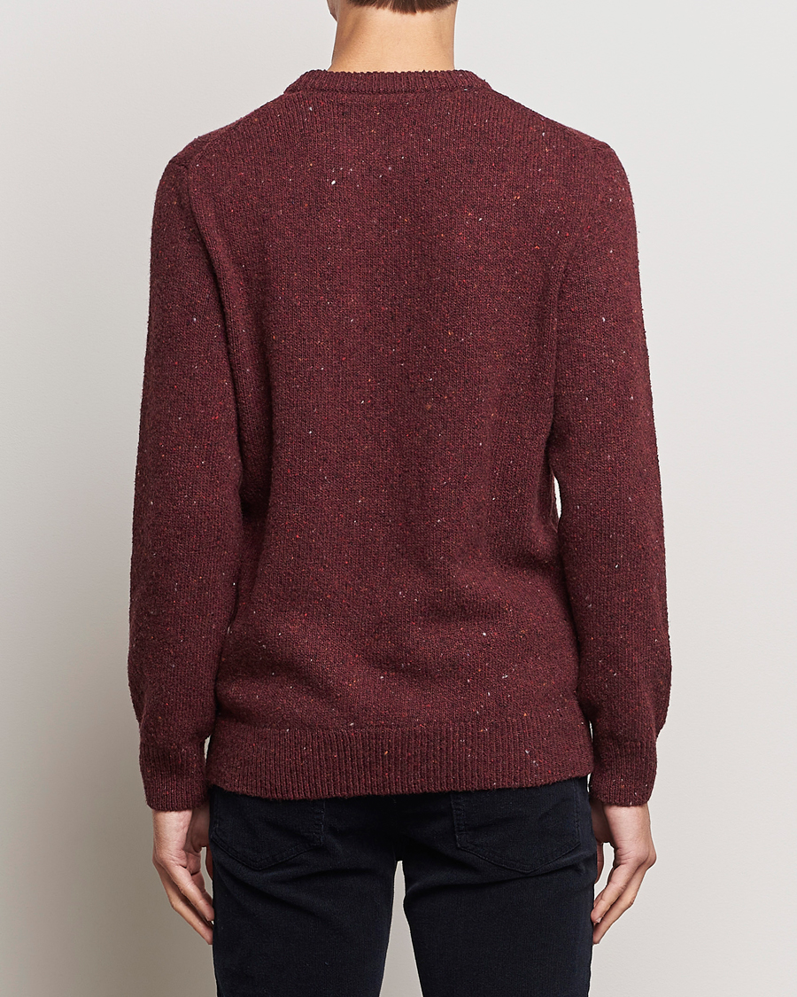 Herre | Trøjer | GANT | Neps Donegal Crew Neck Sweater Plumped Red