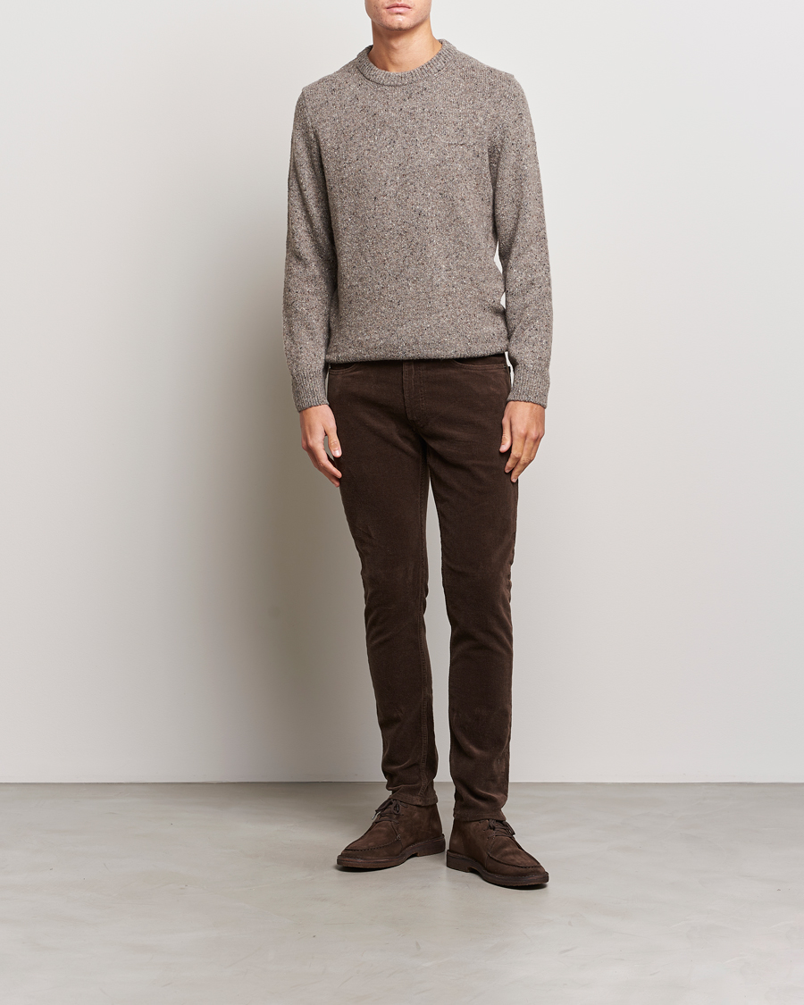 Herre | Trøjer | GANT | Neps Donegal Crew Neck Sweater Dark Grey