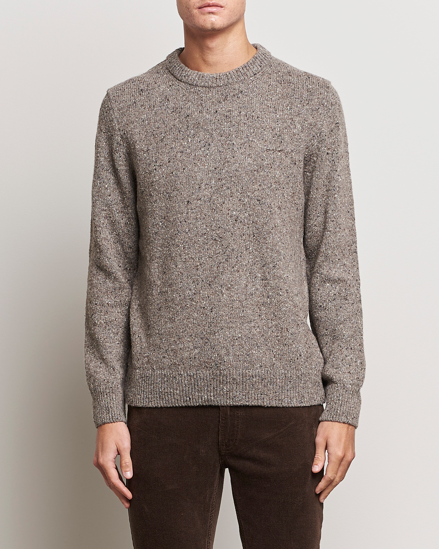 Herre | Strikkede trøjer | GANT | Neps Donegal Crew Neck Sweater Dark Grey