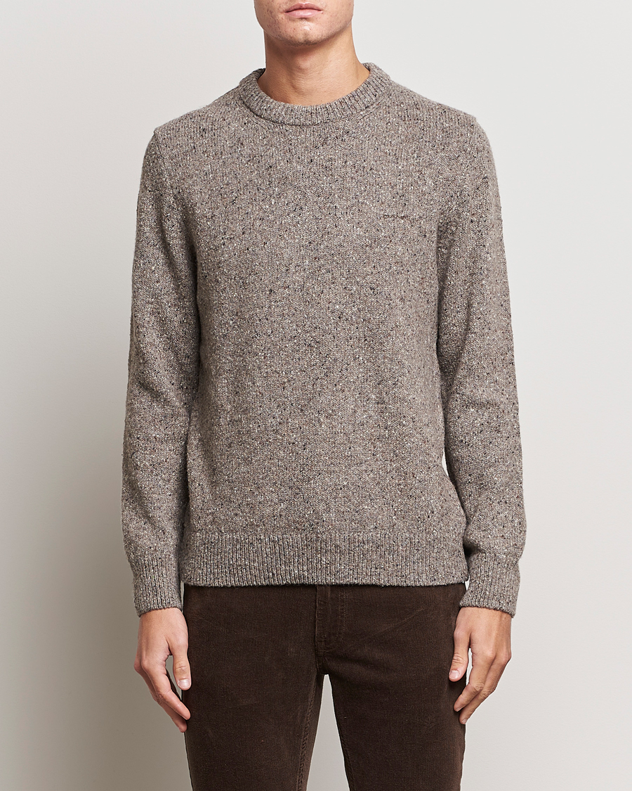 Herre | Trøjer | GANT | Neps Donegal Crew Neck Sweater Dark Grey