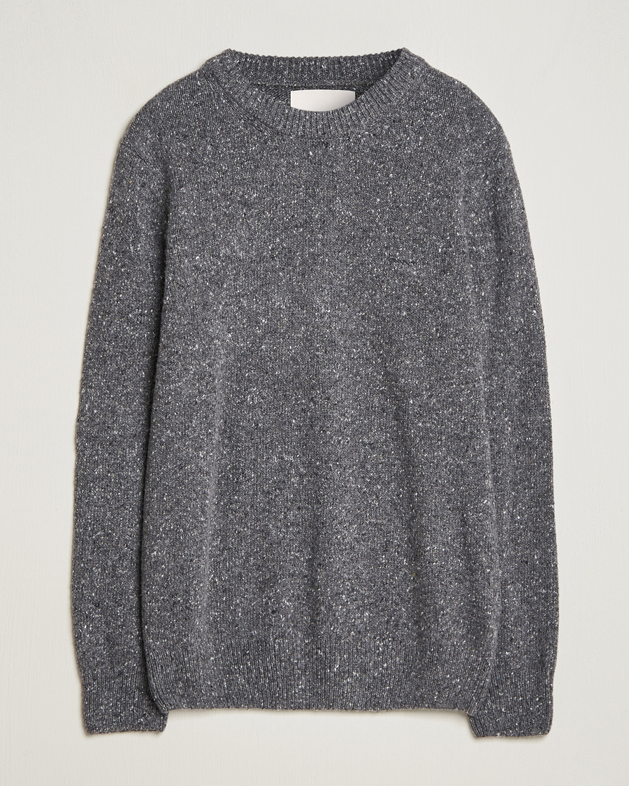 Herre | Trøjer | GANT | Neps Donegal Crew Neck Sweater Antracite