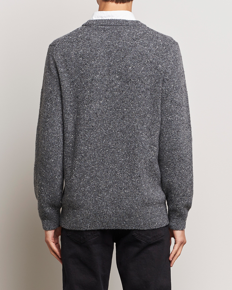 Herre | Trøjer | GANT | Neps Donegal Crew Neck Sweater Antracite