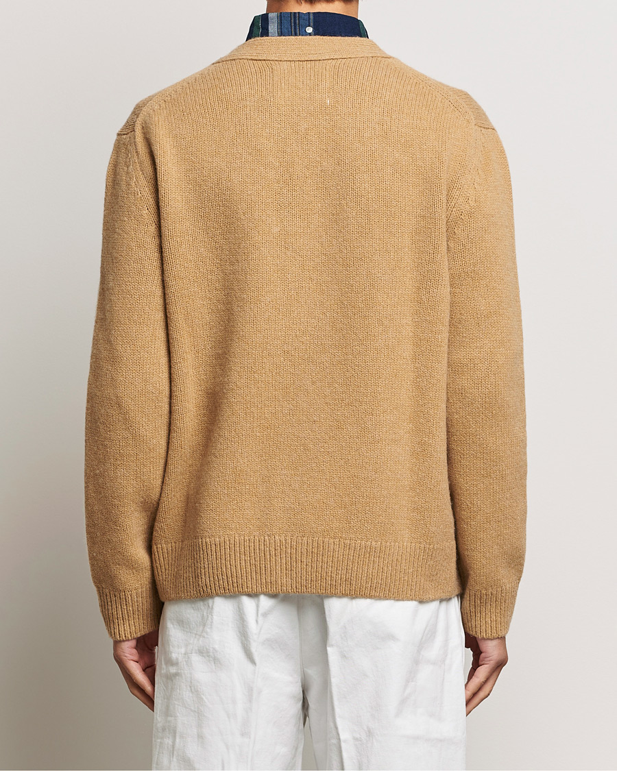 Herre | Trøjer | GANT | Soft Wool Cardigan Khaki Melange