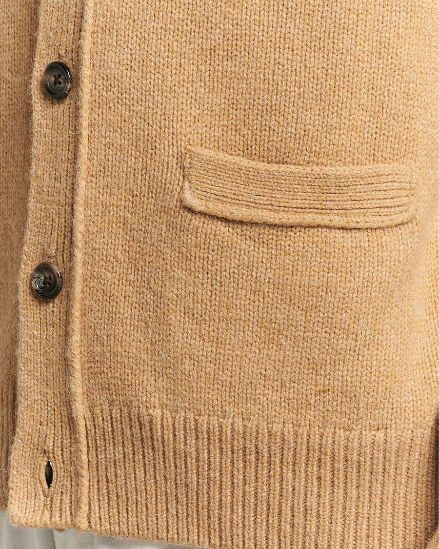 Herre | Trøjer | GANT | Soft Wool Cardigan Khaki Melange