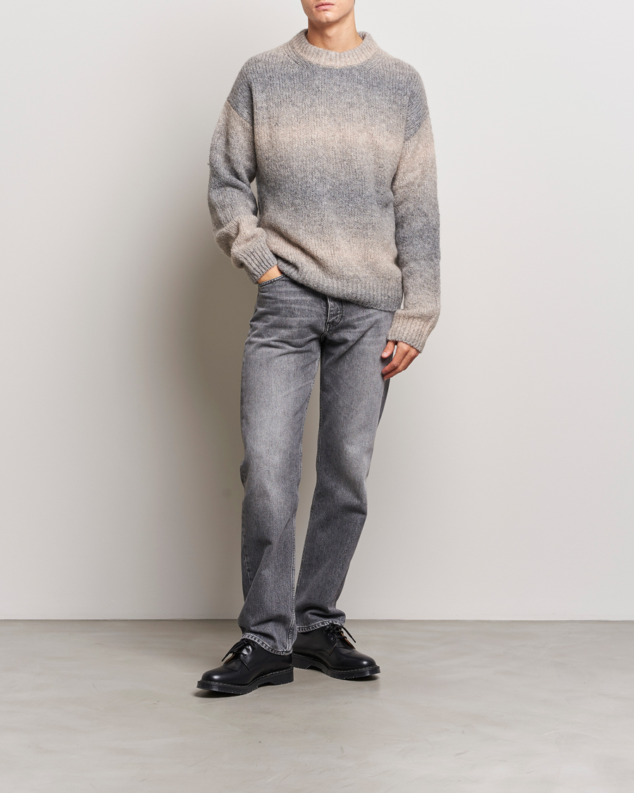 Herre | Trøjer | GANT | Soft Wool Ombre Crew Neck Grey Melange