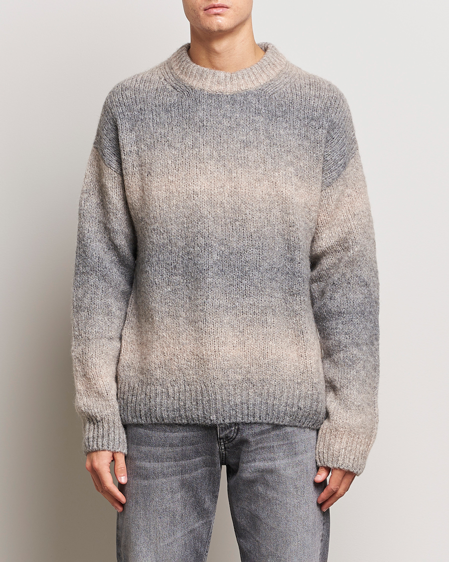 Herre | Trøjer | GANT | Soft Wool Ombre Crew Neck Grey Melange