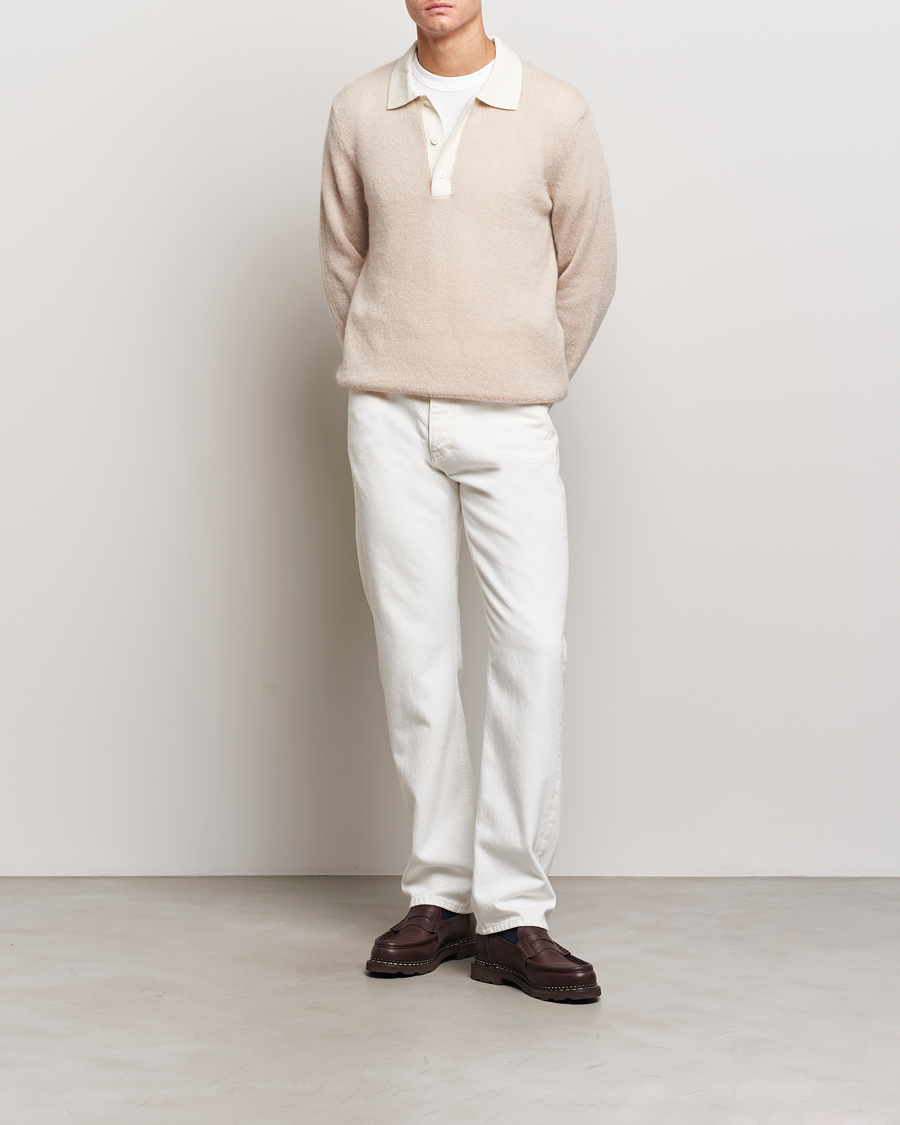 Herre | Trøjer | GANT | Mohair Knitted Polo Soft Oat