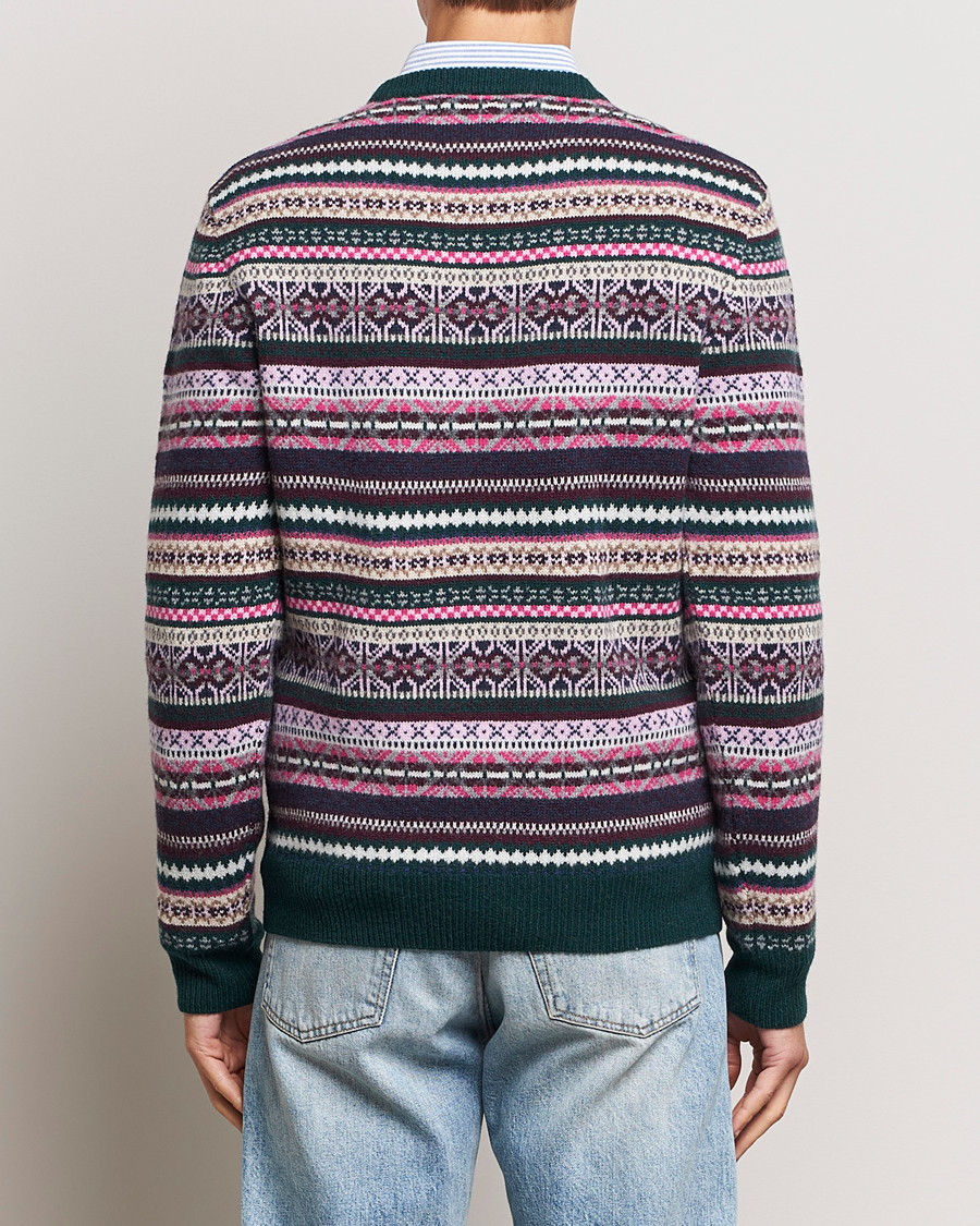 Herre | Trøjer | GANT | Wool Fairisle Sweater Tartan Green