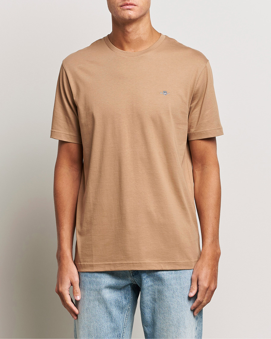 Herre | T-Shirts | GANT | The Original T-Shirt Warm Khaki