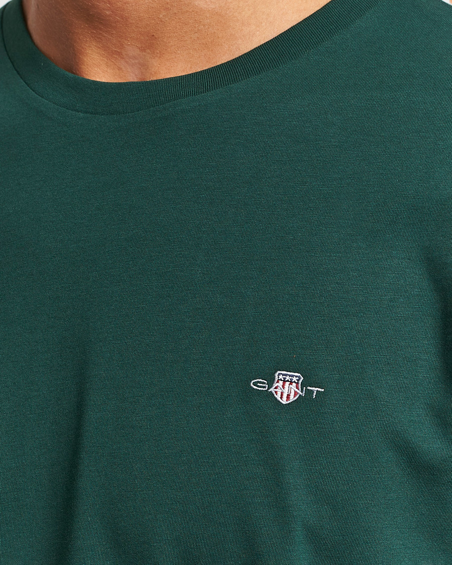 Herre | T-Shirts | GANT | The Original T-shirt Tartan Green
