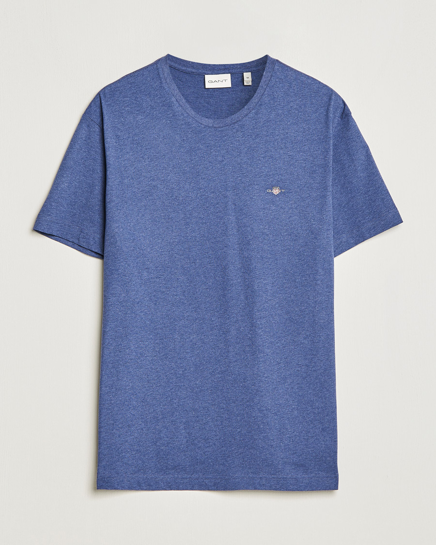 Herre | T-Shirts | GANT | The Original T-Shirt Dark Jeansblue Melange