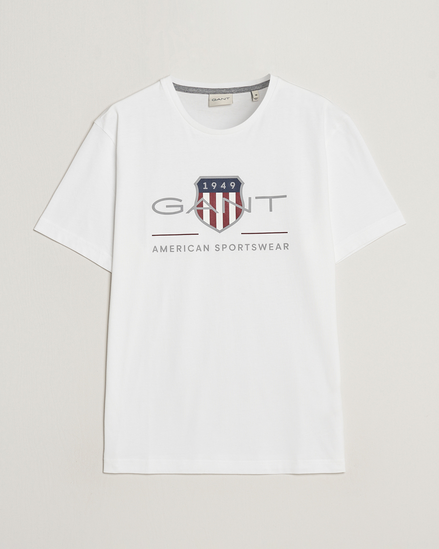 Herre | T-Shirts | GANT | Archive Shield Logo T-Shirt White