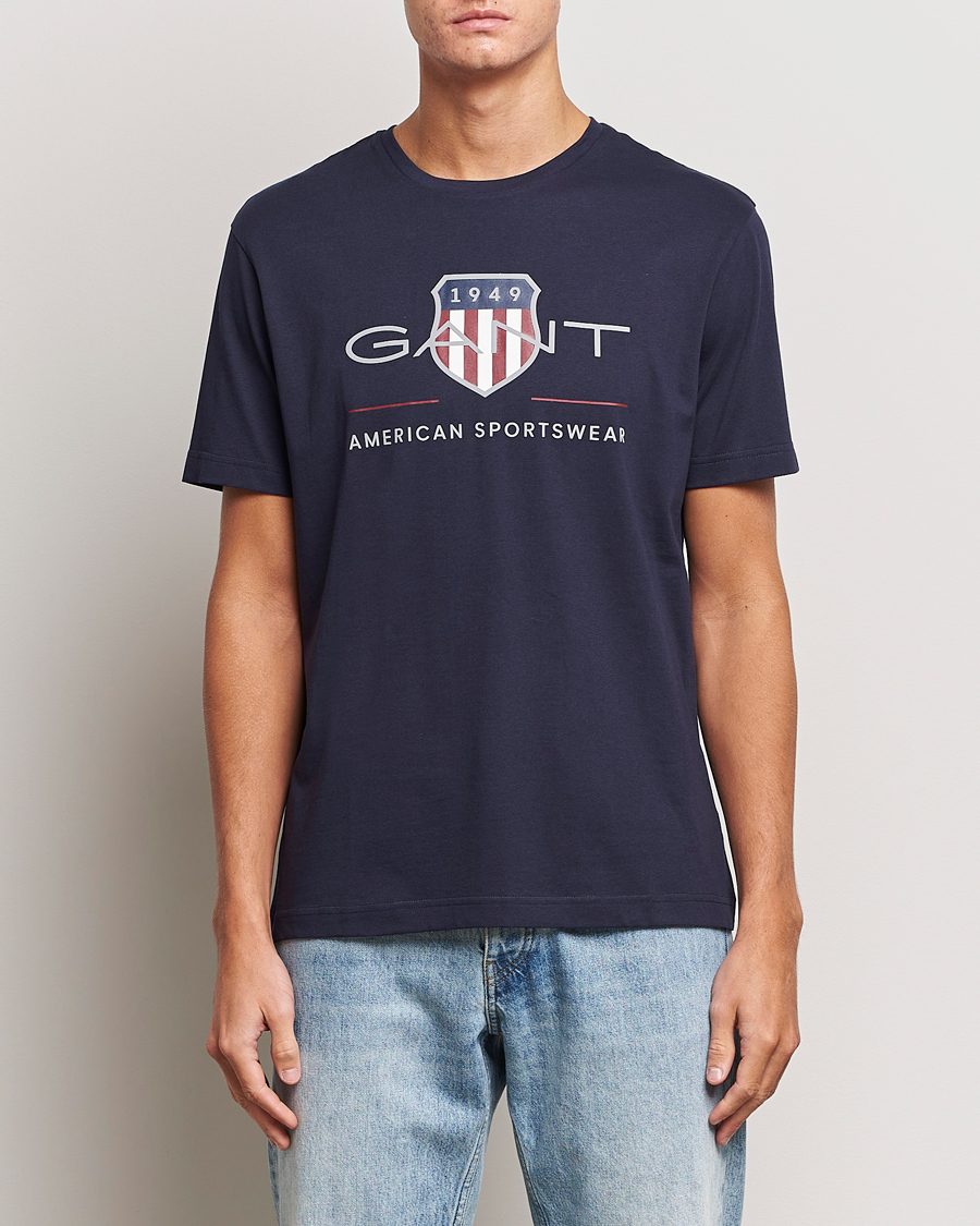 Herre | Afdelinger | GANT | Archive Shield Logo T-Shirt Evening Blue