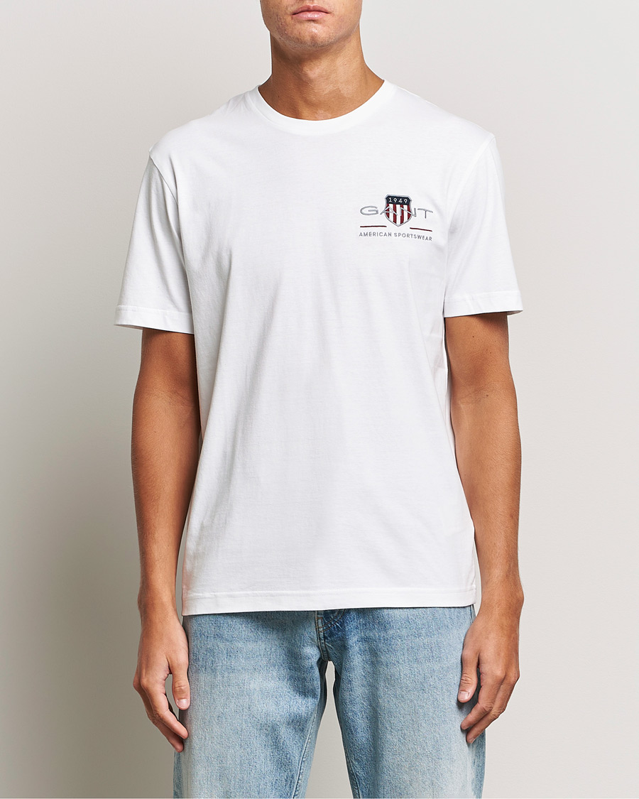 Herre | Udsalg tøj | GANT | Archive Shield Small Logo T-Shirt White