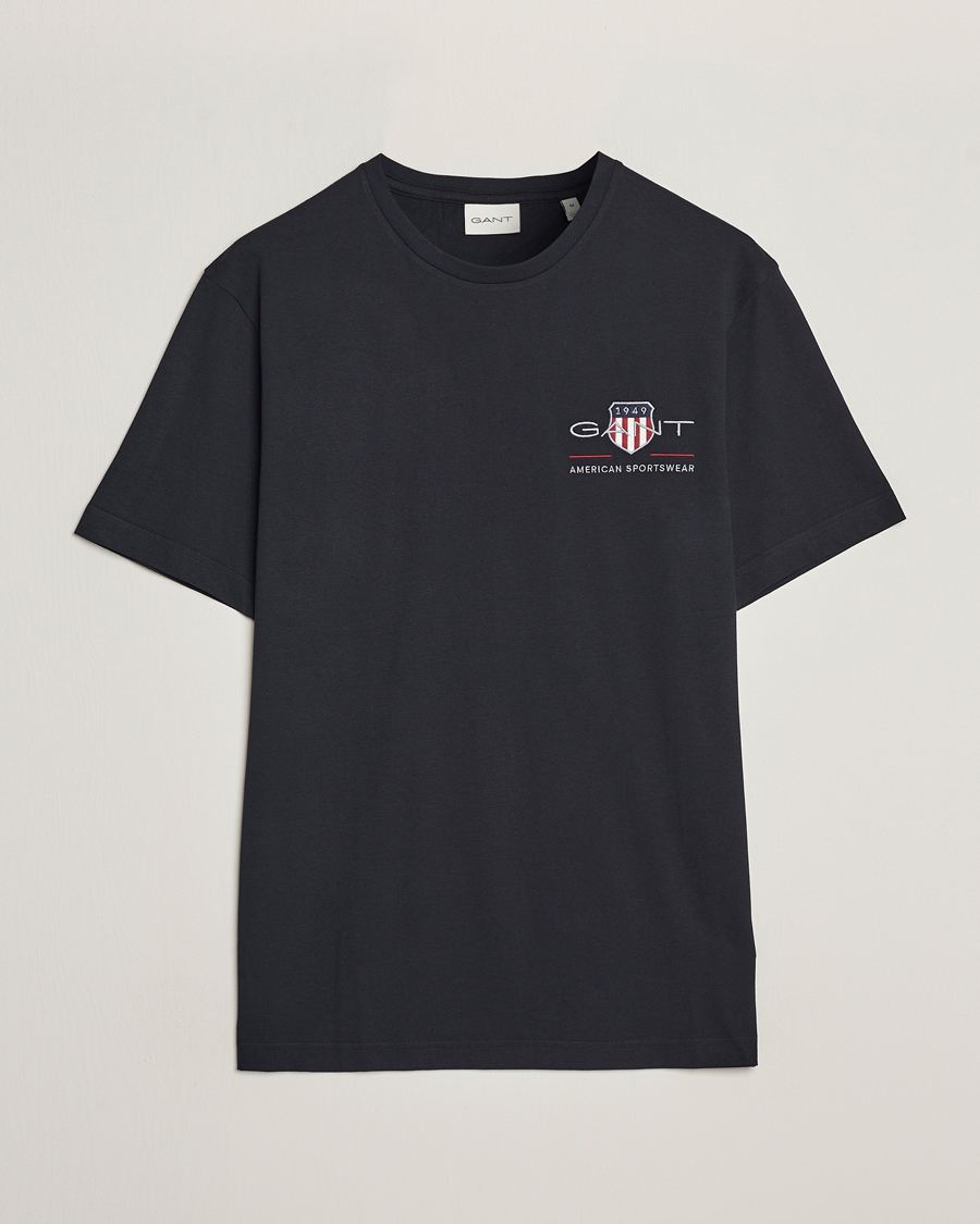 Herre | Sorte t-shirts | GANT | Archive Shield Small Logo T-Shirt Black
