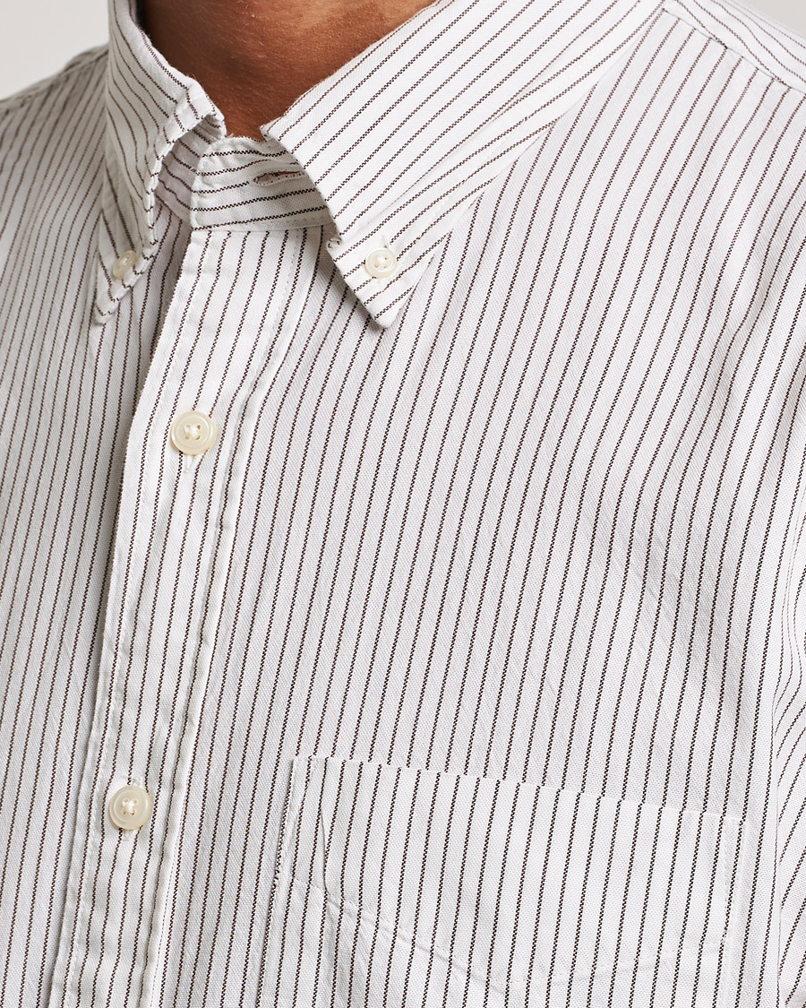 Herre | Skjorter | GANT | Regular Fit Archive Oxford Striped Shirt Eggshell
