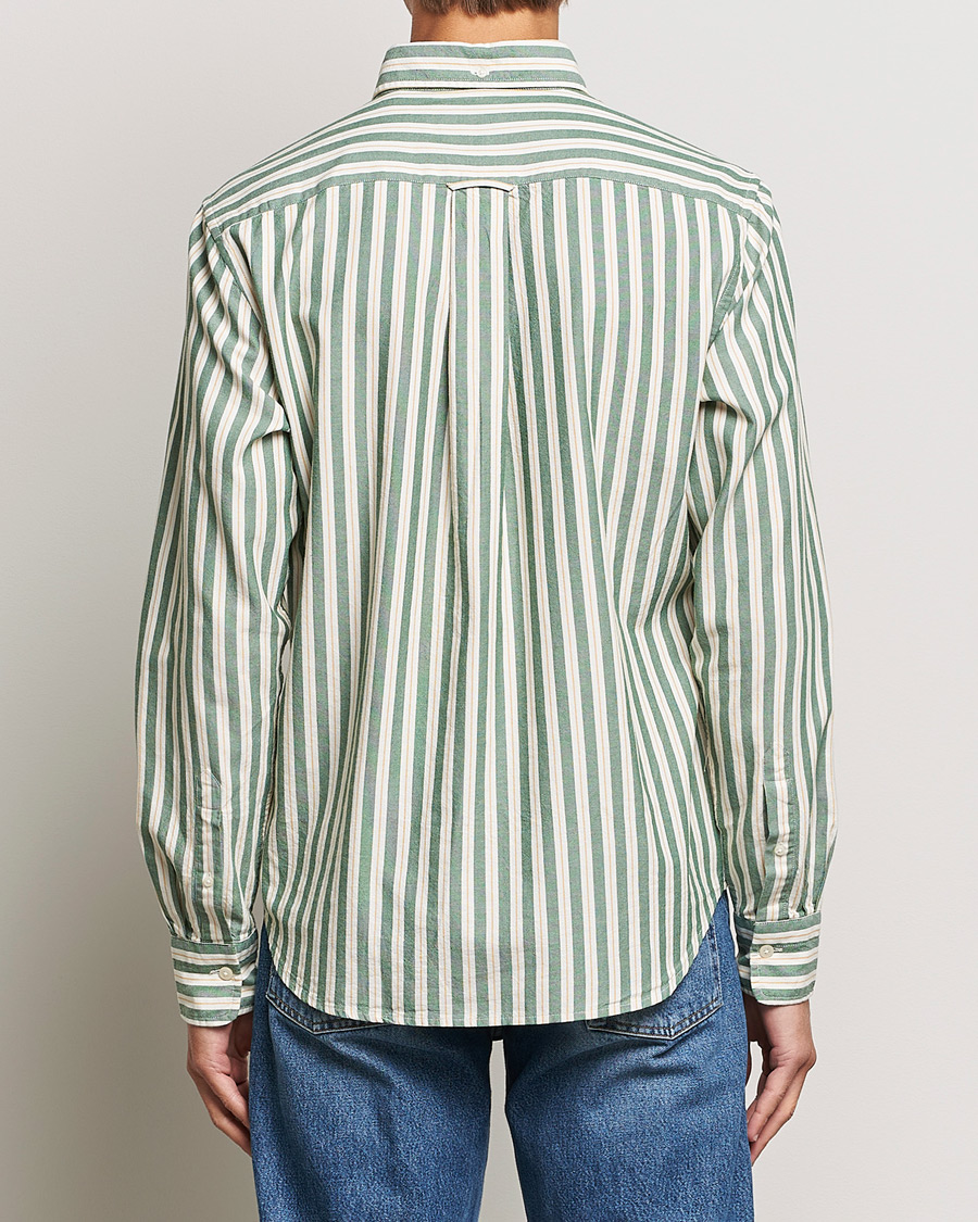 Herre | Skjorter | GANT | Regular Fit Archive Oxford Striped Shirt Forest Green