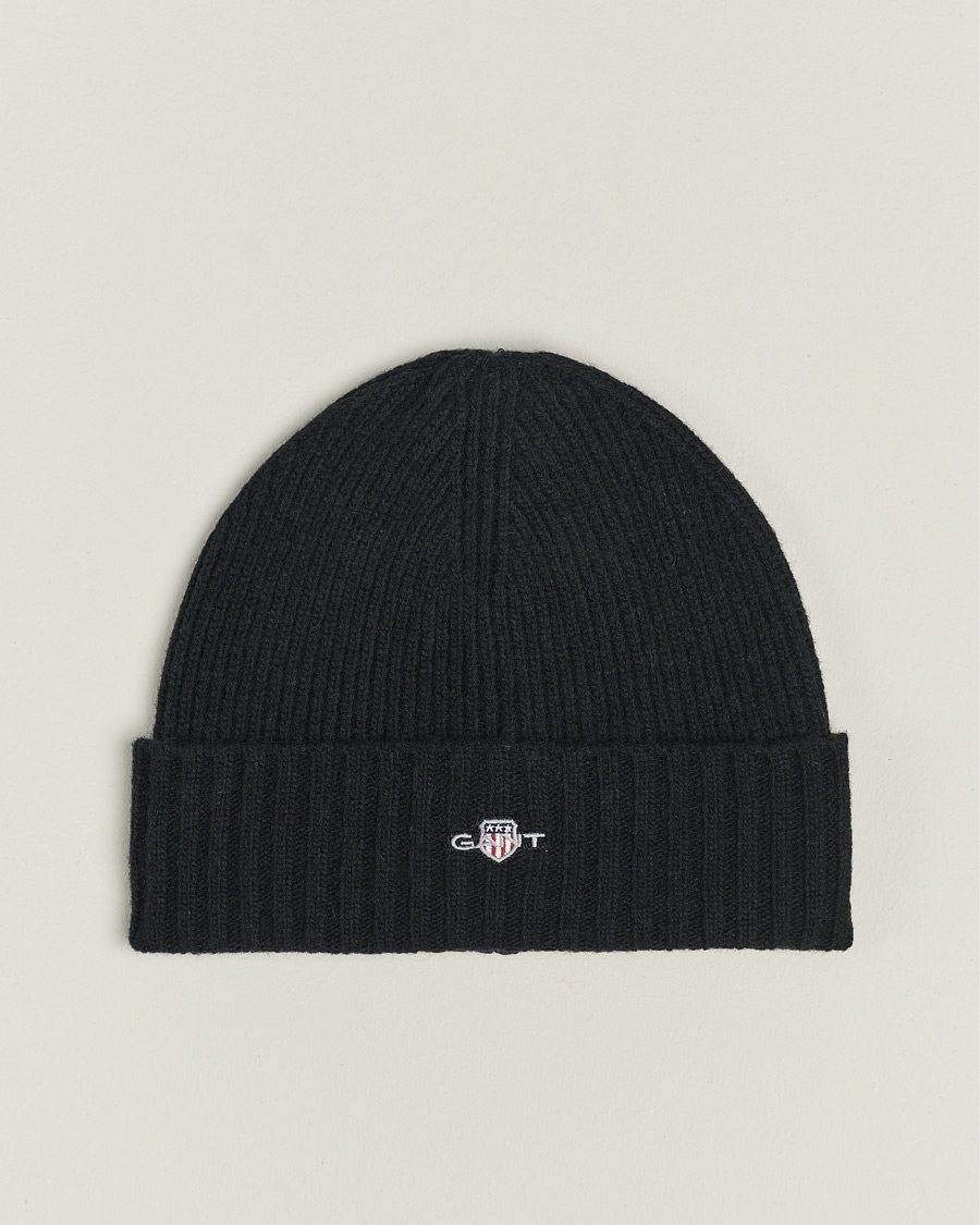 Herre | Huer | Gant | Wool Lined Beanie Black