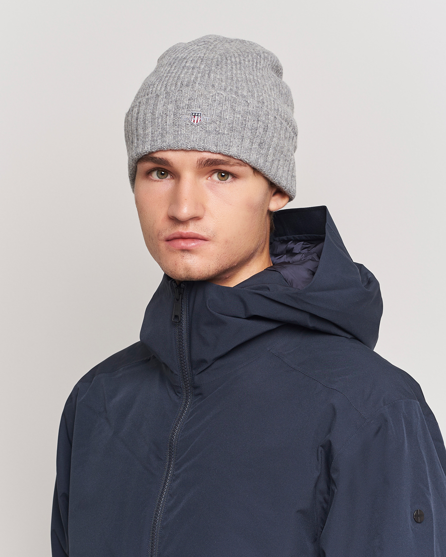 Herre |  | GANT | Wool Lined Beanie Grey Melange