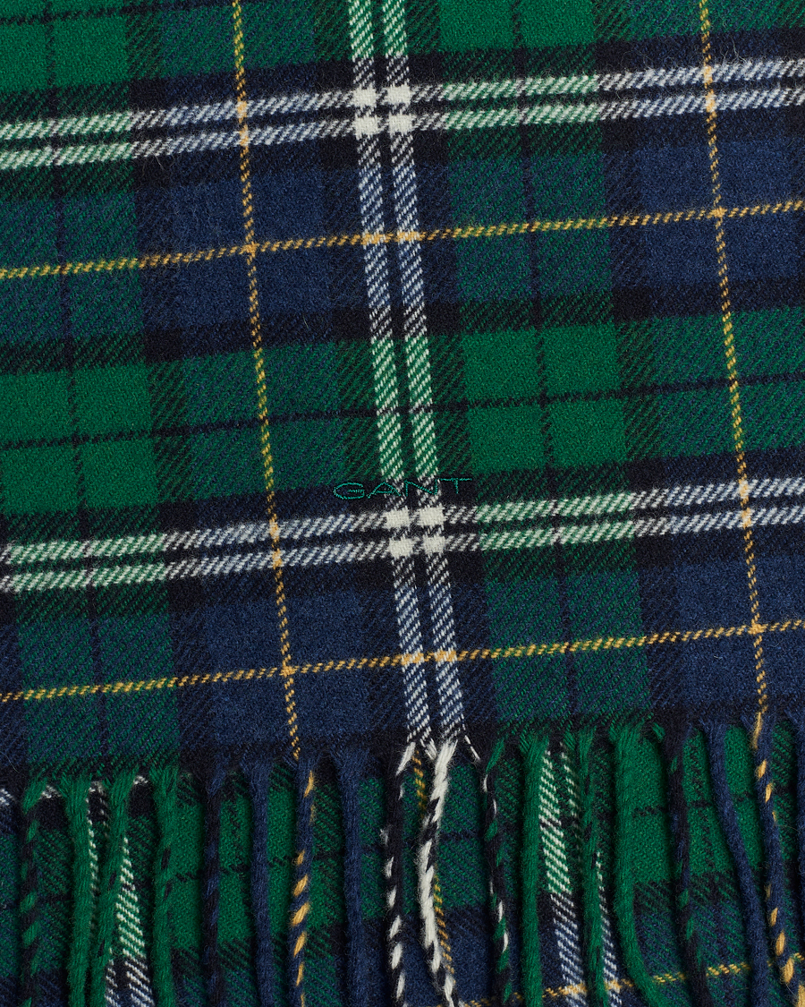Herre | GANT Wool Multi Checked Scarf Forest Green | GANT | Wool Multi Checked Scarf Forest Green