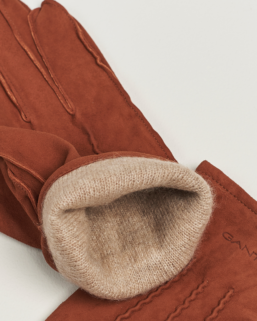 Herre |  | GANT | Classic Suede Gloves Clay Brown