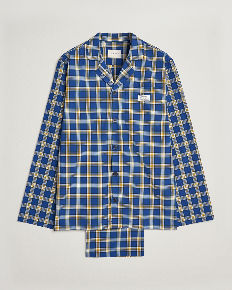 Herre | Pyjamas & Morgenkåber | Gant | Checked Pyjama Set College Blue
