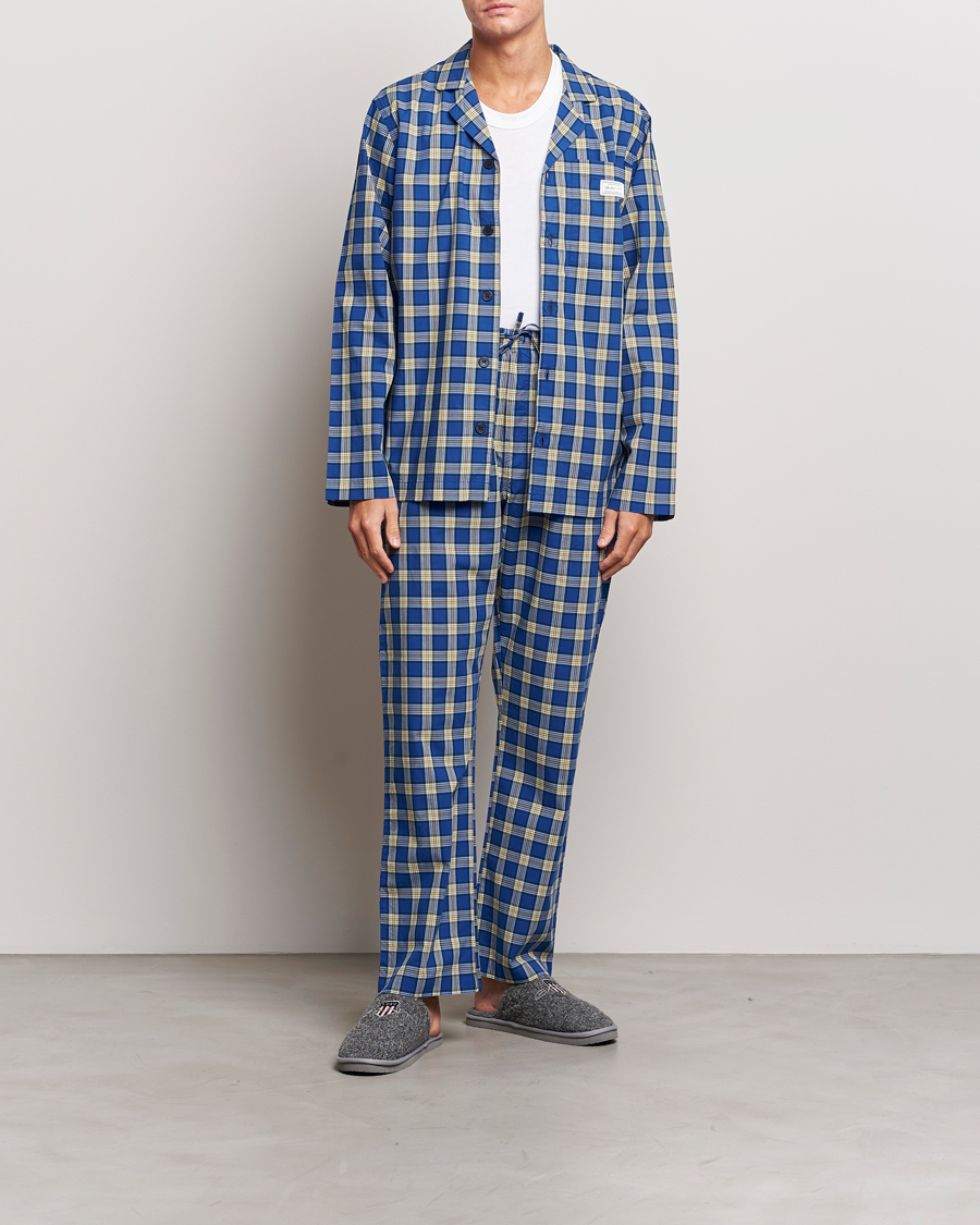 Herre | Pyjamas & Morgenkåber | Gant | Checked Pyjama Set College Blue