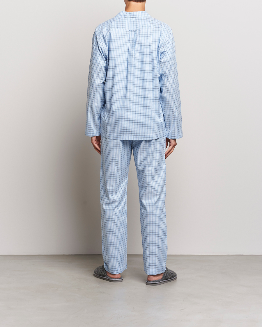Herre | Pyjamas & Morgenkåber | Gant | Checked Pyjama Set Capri Blue