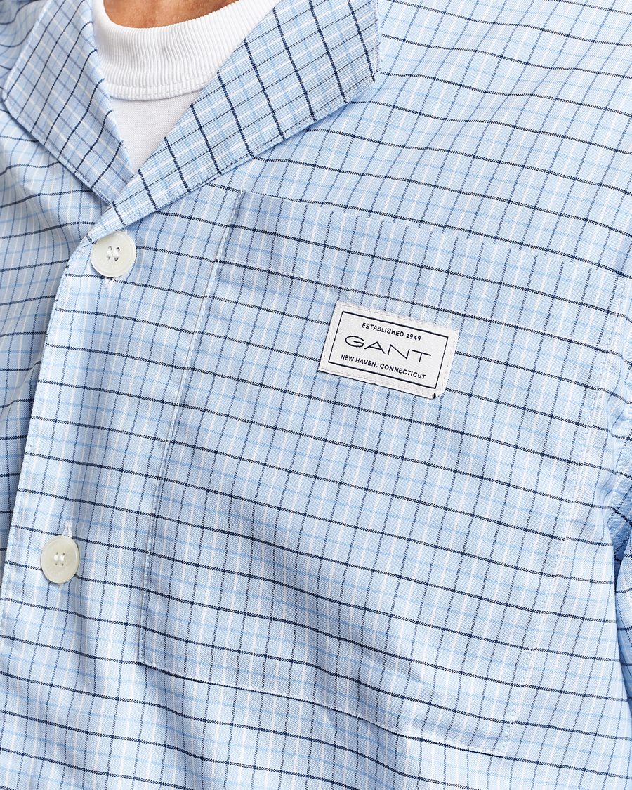 Herre | Pyjamas & Morgenkåber | Gant | Checked Pyjama Set Capri Blue