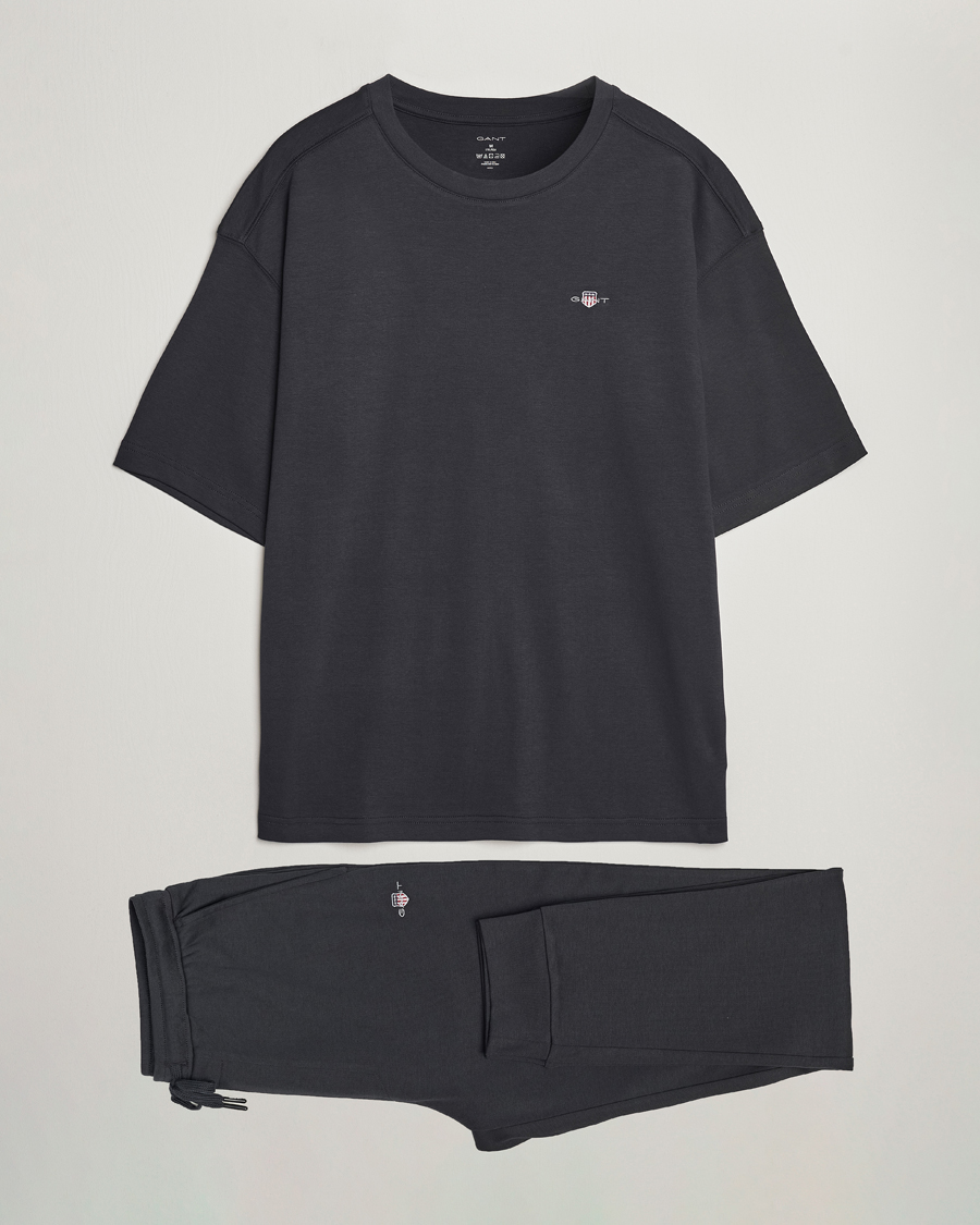 Herre | Pyjamas & Morgenkåber | GANT | Premium Loungewear Set Black