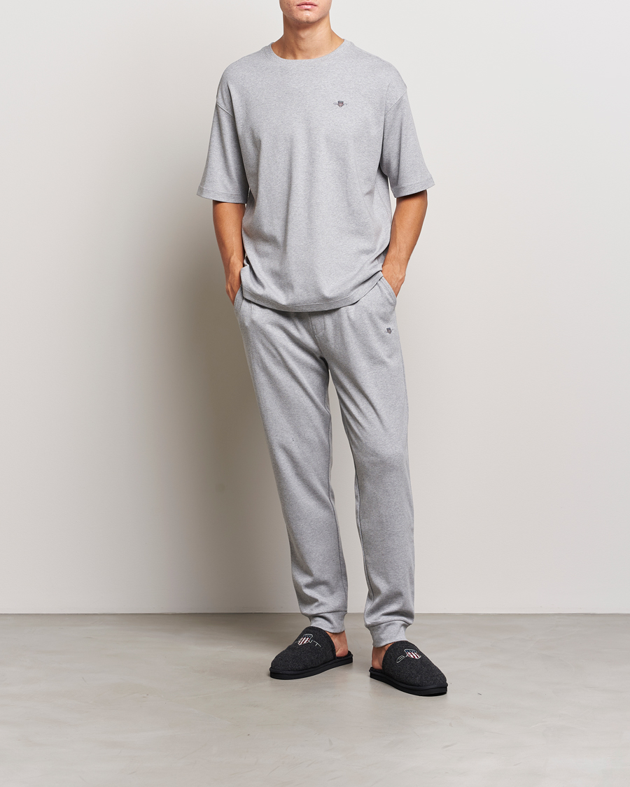 Herre | Pyjamas & Morgenkåber | GANT | Premium Loungewear Set Grey Melange