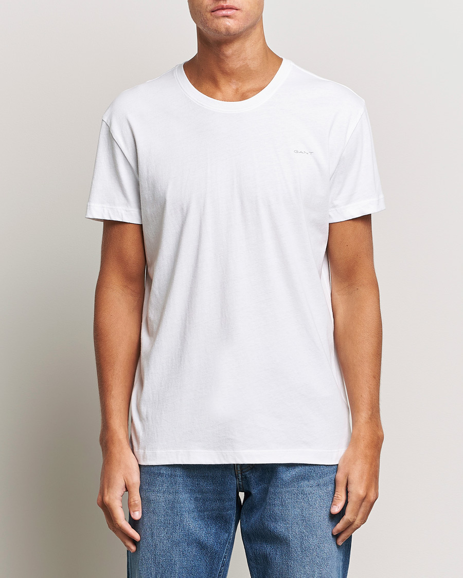 Herre |  | GANT | 2-Pack Crew Neck T-Shirt White