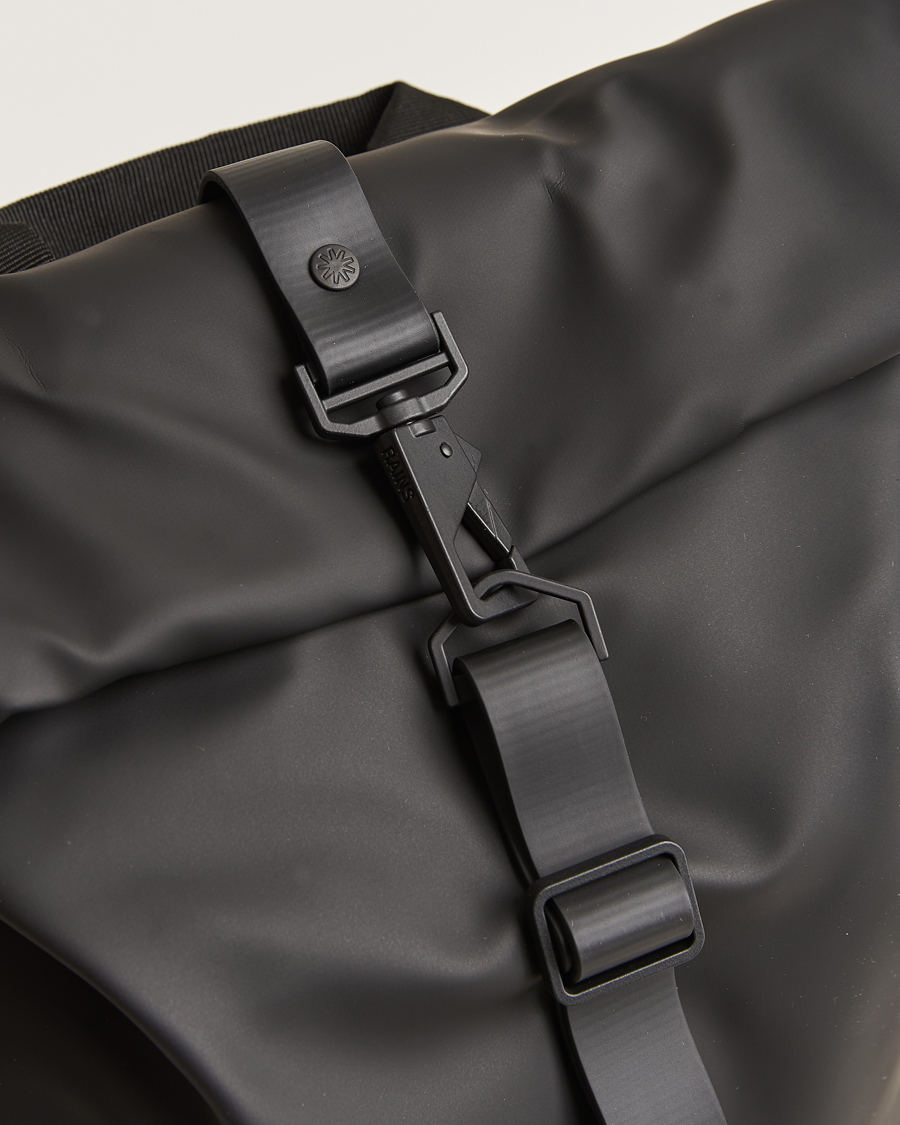Herre | Tasker | RAINS | Rolltop Rucksack Black