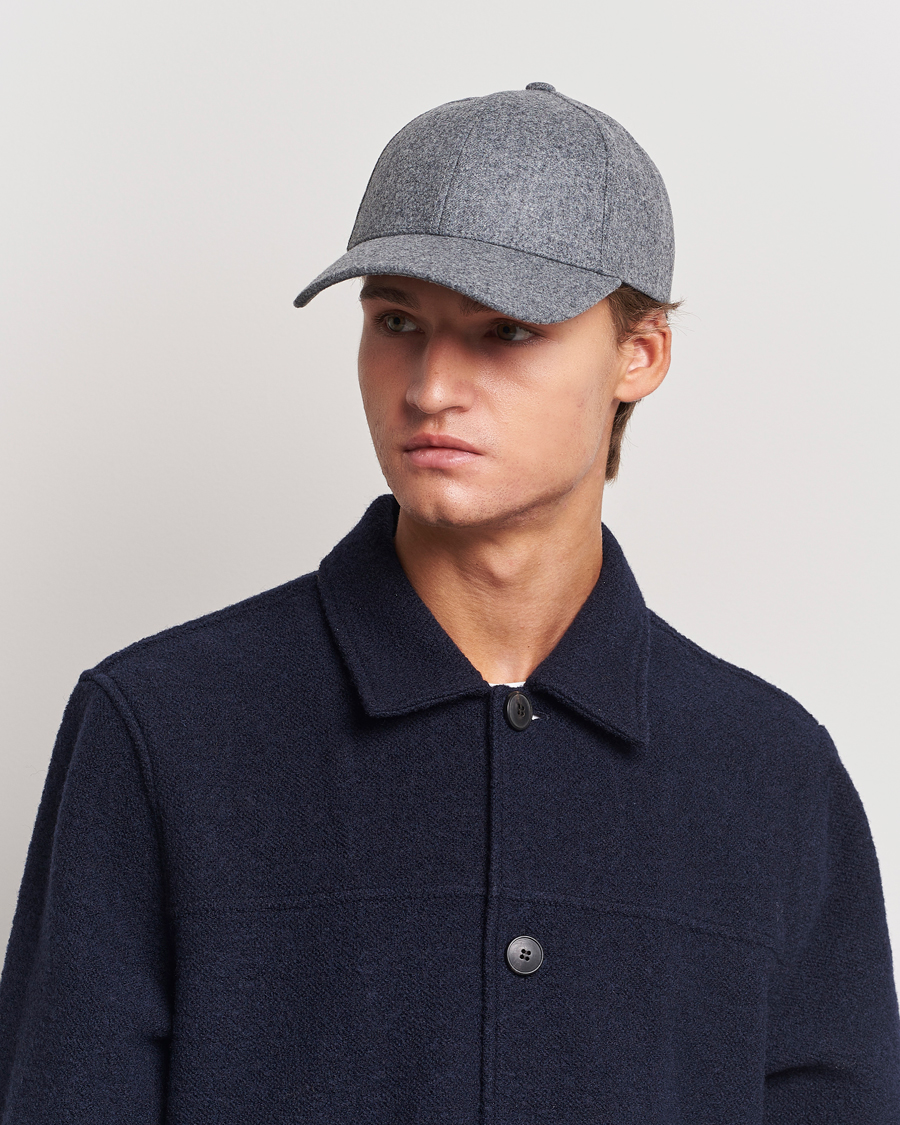 Herre | Tilbehør | Varsity Headwear | Flannel Baseball Cap Granite Grey