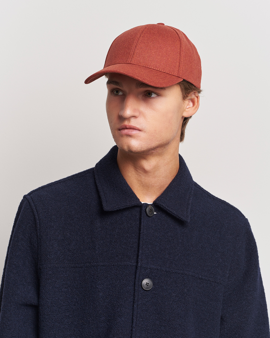 Herre | Contemporary Creators | Varsity Headwear | Flannel Baseball Cap Coppo Orange