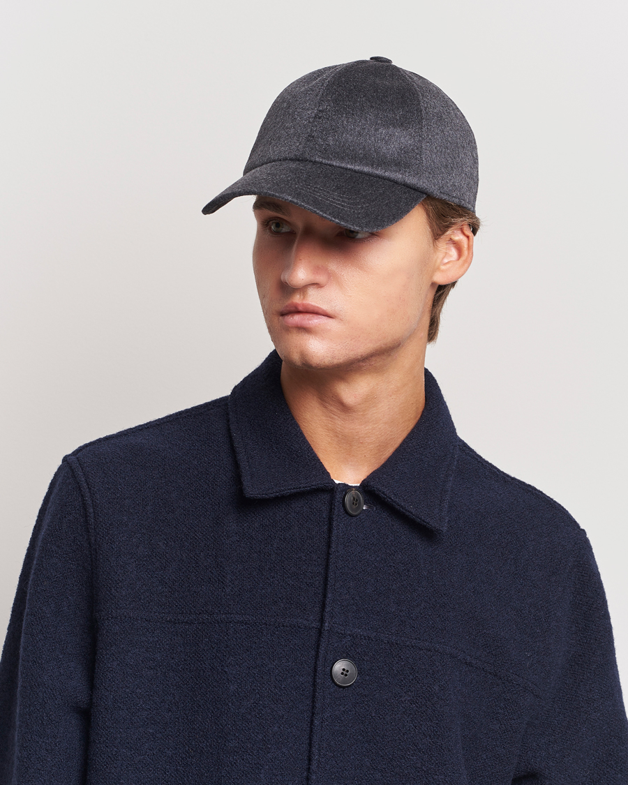 Herre | Hatte & kasketter | Varsity Headwear | Cashmere Baseball Cap Flint Grey