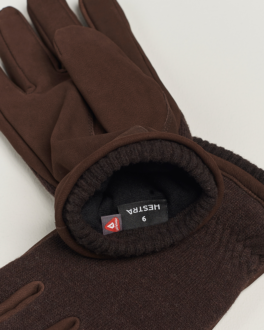 Herre | Afdelinger | Hestra | Noah Nubuck Wool Tricot Glove Espresso