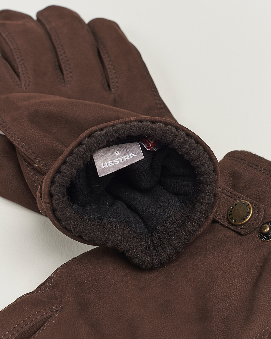 Herre | Tilbehør | Hestra | Bergvik Fleece Liner Buckle Nubuck Glove Espresso