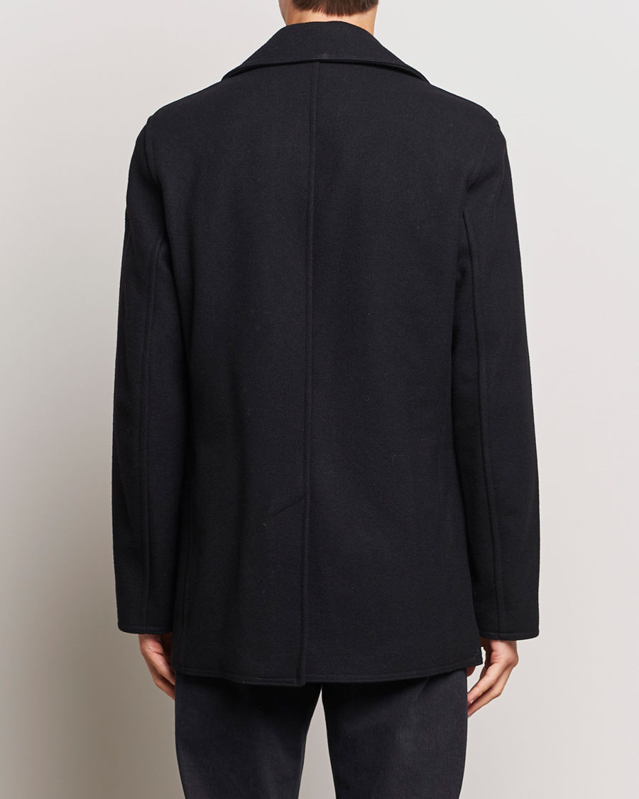 Herre | Jakker | Gloverall | Churchill Reefer Peacoat Black