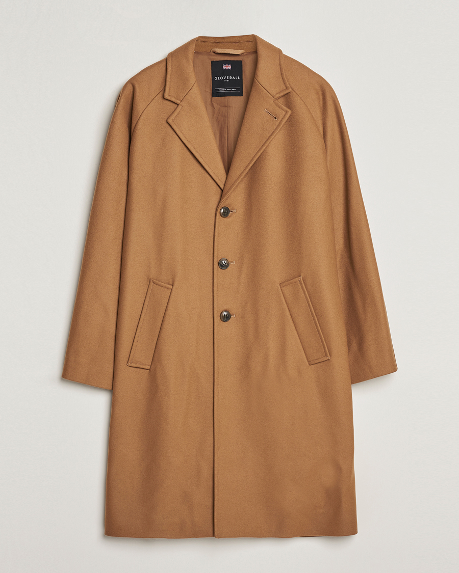 Herre | Jakker | Gloverall | Chesterfield Wool/Cashmere Raglan Coat Camel