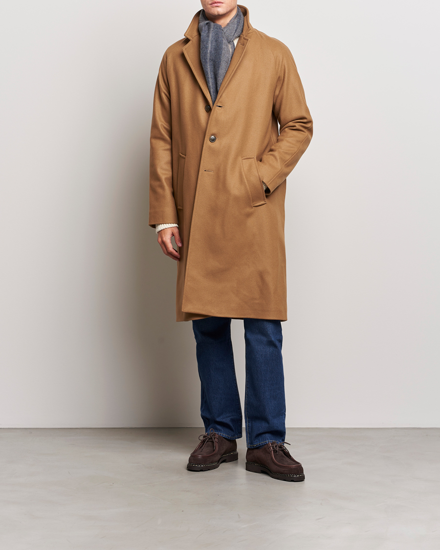 Herre | Jakker | Gloverall | Chesterfield Wool/Cashmere Raglan Coat Camel