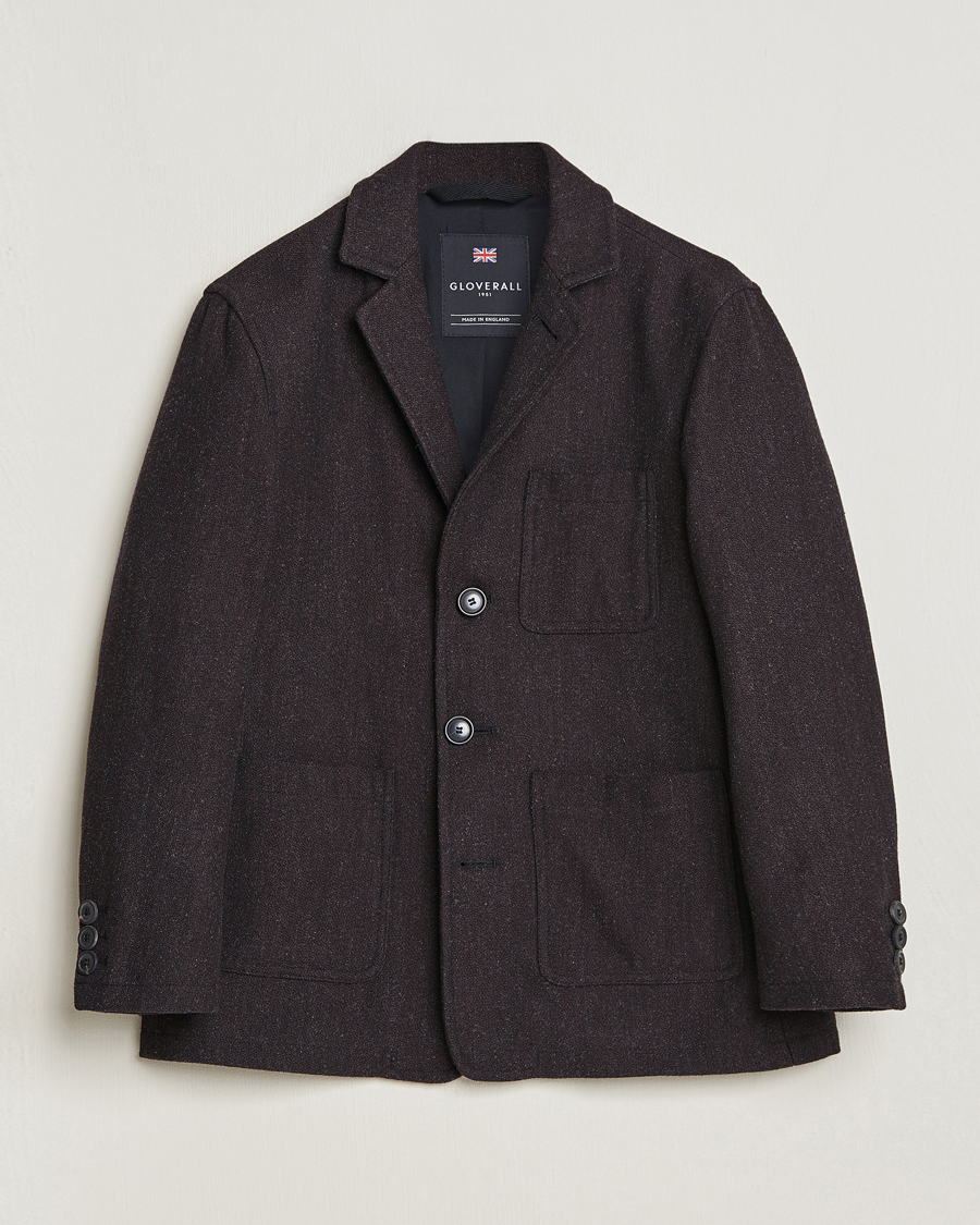 Herre | Jakker | Gloverall | Wool Worker Shirt Jacket Mulberry