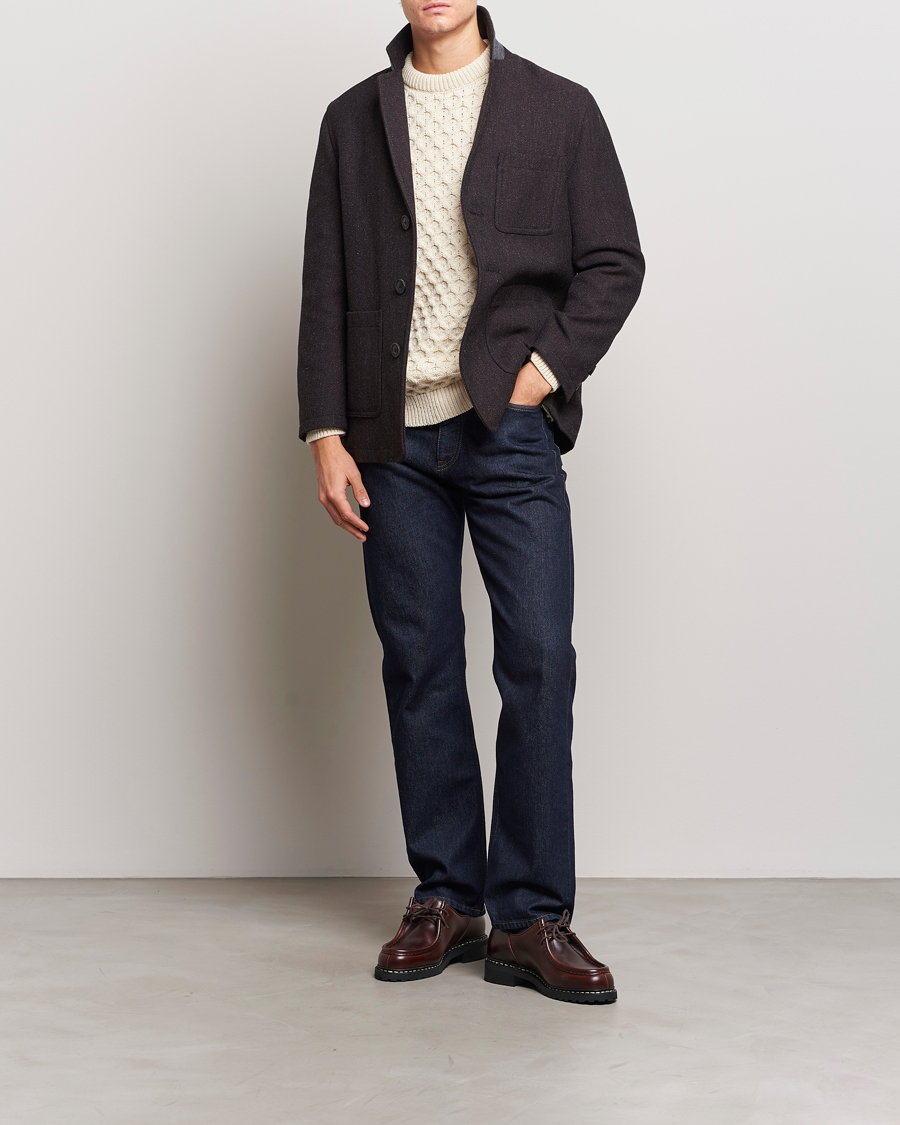 Herre | Jakker | Gloverall | Wool Worker Shirt Jacket Mulberry
