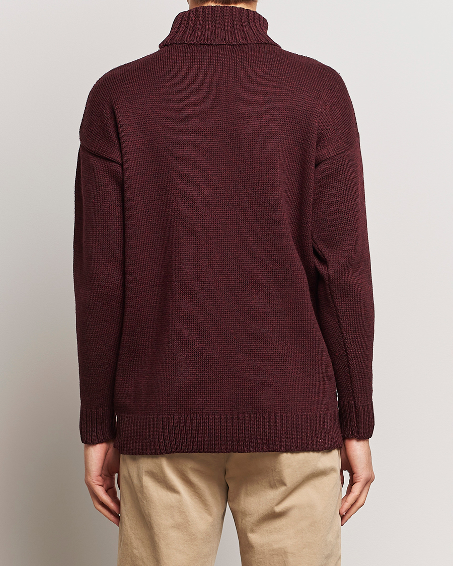 Herre | Trøjer | Gloverall | Submariner Chunky Wool Roll Neck Burgundy