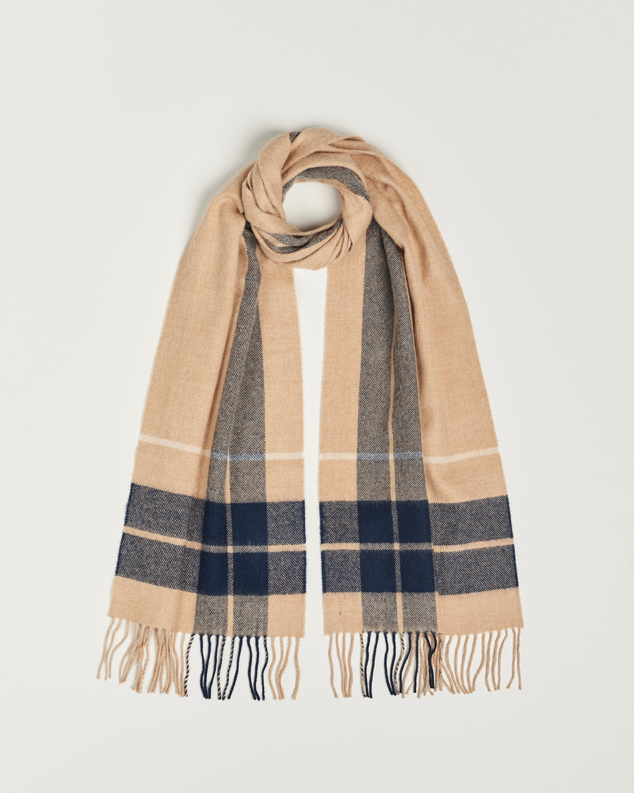 Herre | Best of British | Gloverall | Lambswool Scarf Camel Check