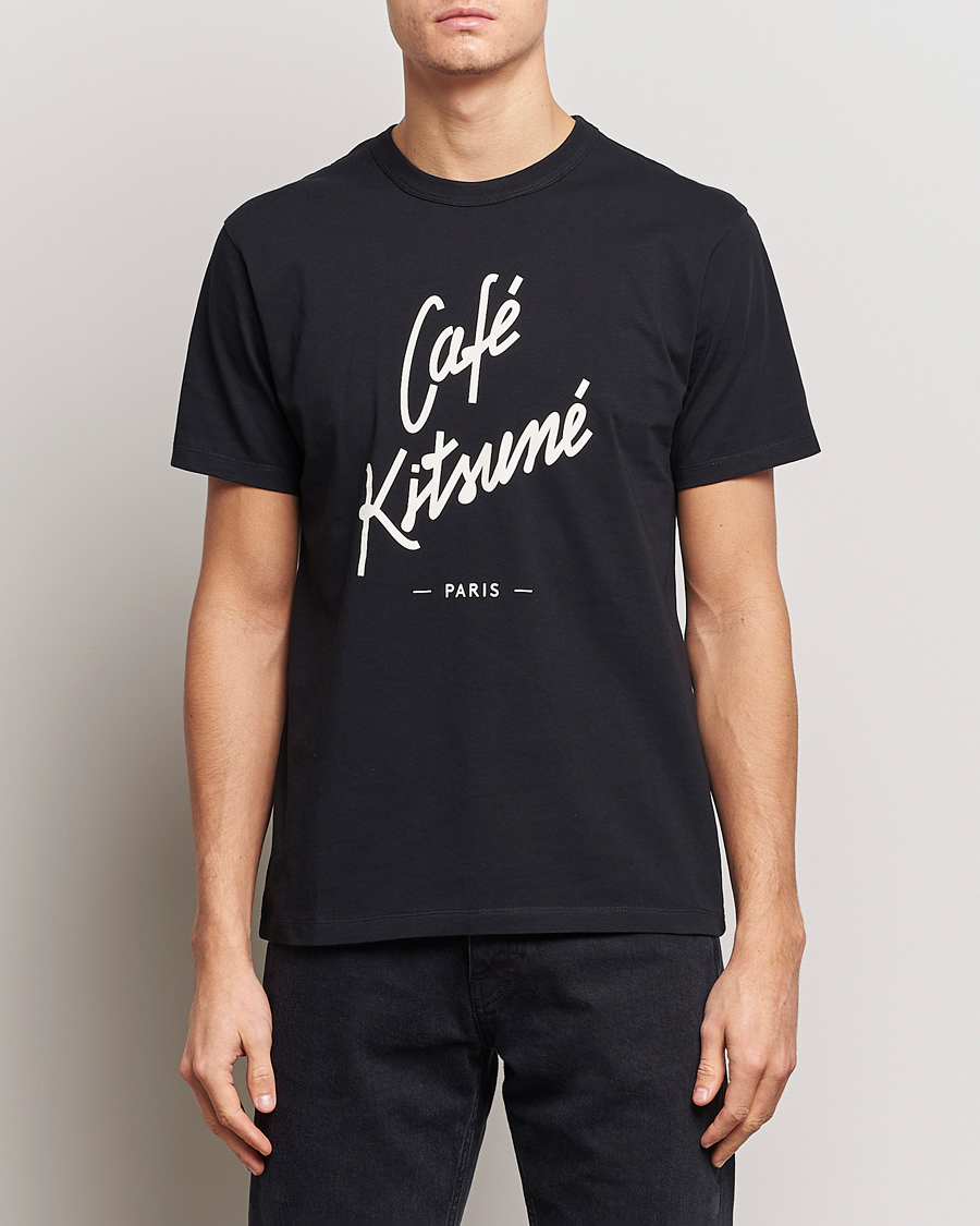 Herre | Lifestyle | Café Kitsuné | Crew T-Shirt Black