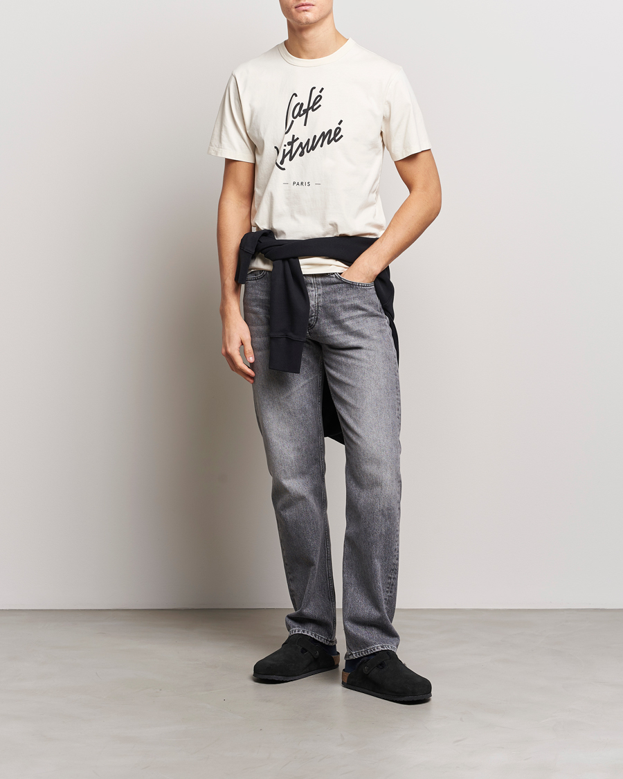 Herre | T-Shirts | Café Kitsuné | Crew T-Shirt Latte