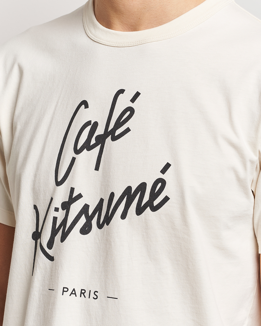 Herre | T-Shirts | Café Kitsuné | Crew T-Shirt Latte